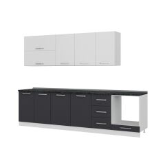 Minar 295 Cm Mutfak Dolabı Beyaz Antrasit 295-A6