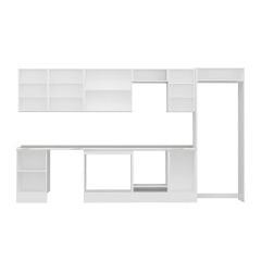 Alvinka 375X222 Cm High Gloss Mutfak Dolabı Mb-E80S50S45-3 High Gloss | Antrasit - Mdf