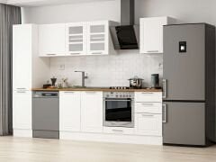 Alvinka 305X210 Cm Klasik Mebran Mutfak Dolabı Mb-E90B45S50-3 Mebran | Beyaz - Suntalam