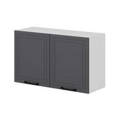 Alvinka Mutfak Modül Mbr_A Üst 2Dk1R 100-H60Cm Dolap Beyaz Antrasit Suntalam