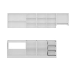 Minar 295 Cm Mutfak Dolabı Beyaz Antrasit 295-A7