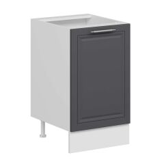 Alvinka Mutfak Modül Mbr_C Alt 1K1R 50Cm Dolap Beyaz Antrasit