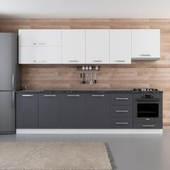 Minar 295 Cm Mutfak Dolabı Beyaz Antrasit 295-A8