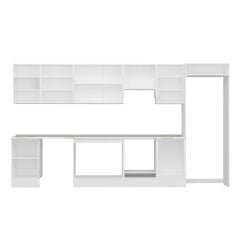 Alvinka 380X222 Cm High Gloss Mutfak Dolabı Mb-E80S50S50-1 High Gloss | Beyaz - Mdf