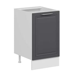 Alvinka Mutfak Modül Mbr_C Alt 1K1R 50Cm Dolap Beyaz Antrasit Mdf