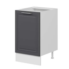 Alvinka Mutfak Modül Mbr_C Alt 1K1R 50Cm Dolap Beyaz Antrasit Mdf