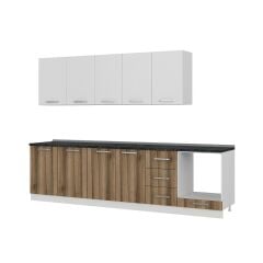 Minar 295 Cm Mutfak Dolabı Beyaz Dore 295-D3