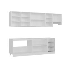 Minar 295 Cm Mutfak Dolabı Beyaz Dore 295-D4