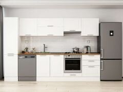 Alvinka 315X210 Cm Klasik Mebran Mutfak Dolabı Mb-E90B45S60-1 Mebran | Beyaz - Suntalam