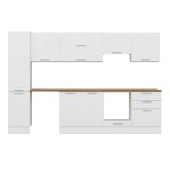 Alvinka 315X210 Cm Klasik Mebran Mutfak Dolabı Mb-E90B45S60-1 Mebran | Beyaz - Suntalam