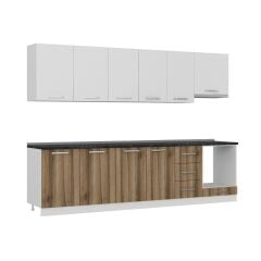 Minar 295 Cm Mutfak Dolabı Beyaz Dore 295-D5