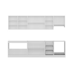 Minar 295 Cm Mutfak Dolabı Beyaz Dore 295-D5