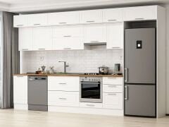 Alvinka 385X240 Cm Klasik Mebran Mutfak Dolabı Beyaz Beyaz Mb-E90S45S50-1 Mebran | Beyaz - Mdf