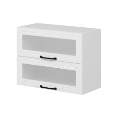 Alvinka Mutfak Modül Mbr_A Üst 2Yk1R 80-H60Cm Dolap Cam Beyaz Beyaz