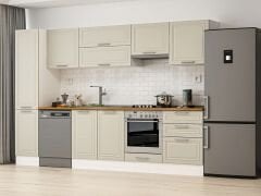 Alvinka 315X210 Cm Klasik Mebran Mutfak Dolabı Mb-E90B45S60-1 Mebran | Kumtaşı - Suntalam