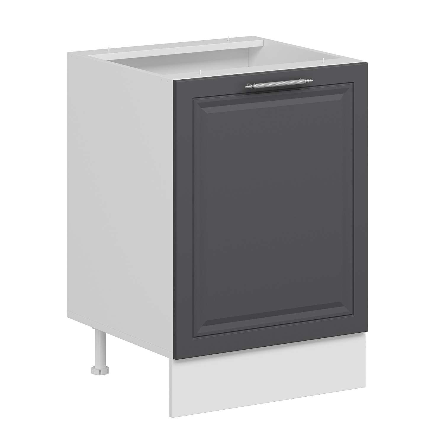 Alvinka Mutfak Modül Mbr_C Alt 1K1R 60Cm Dolap Beyaz Antrasit Mdf