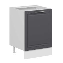 Alvinka Mutfak Modül Mbr_C Alt 1K1R 60Cm Dolap Beyaz Antrasit Mdf