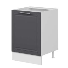 Alvinka Mutfak Modül Mbr_C Alt 1K1R 60Cm Dolap Beyaz Antrasit Mdf