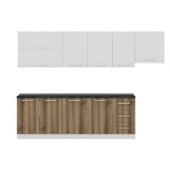 Minar 295 Cm Mutfak Dolabı Beyaz Dore 295-D7