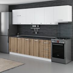 Minar 295 Cm Mutfak Dolabı Beyaz Dore 295-D7