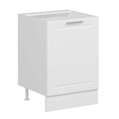 Alvinka Mutfak Modül Mbr_C Alt 1K1R 60Cm Dolap Beyaz Beyaz Mdf