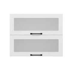 Alvinka Mutfak Modül Mbr_A Üst 2Yk1R 90-H72Cm Dolap Cam Beyaz Beyaz