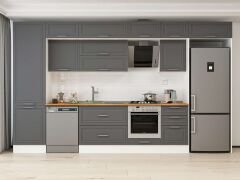 Alvinka 400X240 Cm Klasik Mebran Mutfak Dolabı Beyaz Beyaz Mbb-E90B60S50-2