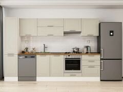 Alvinka 315X210 Cm Klasik Mebran Mutfak Dolabı Mb-E90B45S60-1 Mebran | Kumtaşı - Mdf