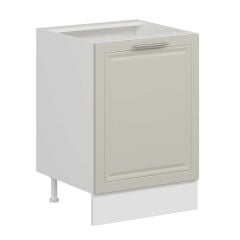 Alvinka Mutfak Modül Mbr_C Alt 1K1R 60Cm Dolap Beyaz Kumtaşı Mdf