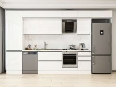 Alvinka 390X240 Cm High Gloss Mutfak Dolabı Mbb-E80B60S50-2 High Gloss | Beyaz - Mdf