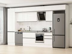 Alvinka 390X240 Cm High Gloss Mutfak Dolabı Mbb-E80B60S50-2 High Gloss | Beyaz - Mdf