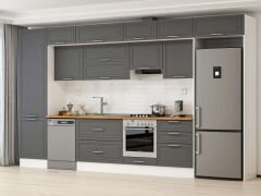 Alvinka 410X240 Cm Klasik Mebran Mutfak Dolabı Mbb-E90B60S60-2