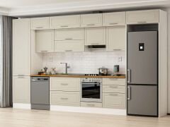 Alvinka 410X240 Cm Klasik Mebran Mutfak Dolabı Mbb-E90B60S60-2