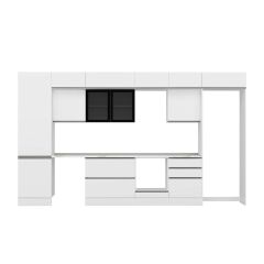 Alvinka 400X240 Cm High Gloss Mutfak Dolabı Mbb-E80B60S60-3