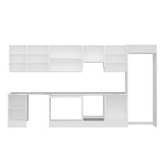 Alvinka 390X222 Cm High Gloss Mutfak Dolabı Mb-E80S50S60-1 High Gloss | Antrasit - Mdf