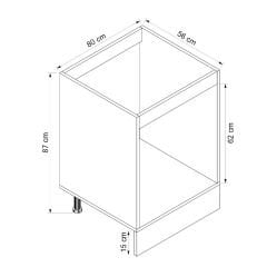 Alvinka Mutfak Modül Mbr_C Alt 2Ç 80Cm Evye Dolap Beyaz Beyaz Mdf