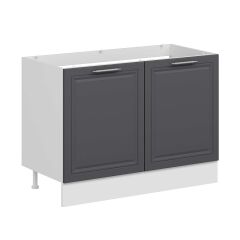 Alvinka Mutfak Modül Mbr_C Alt 2K 120Cm Evye Dolap Beyaz Antrasit