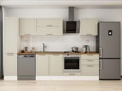 Alvinka 315X210 Cm Klasik Mebran Mutfak Dolabı Mb-E90B45S60-2 Mebran | Kumtaşı - Mdf