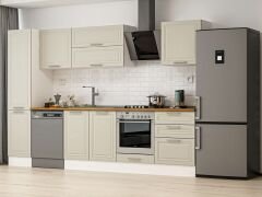 Alvinka 315X210 Cm Klasik Mebran Mutfak Dolabı Mb-E90B45S60-2 Mebran | Kumtaşı - Mdf