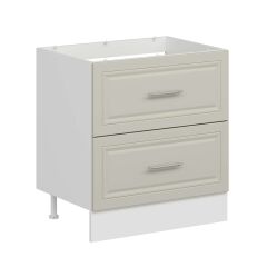 Alvinka Mutfak Modül Mbr_C Alt 2Ç 80Cm Evye Dolap Beyaz Kumtaşı Suntalam