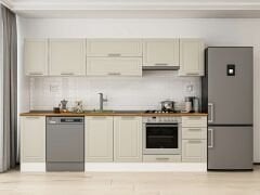 Alvinka 280X210 Cm Klasik Mebran Mutfak Dolabı Beyaz Beyaz M-E80S40S40-1 Mebran | Kumtaşı - Suntalam