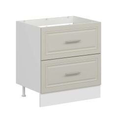 Alvinka Mutfak Modül Mbr_C Alt 2Ç 80Cm Evye Dolap Beyaz Kumtaşı Mdf