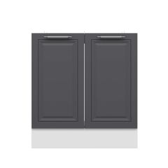 Alvinka Mutfak Modül Mbr_C Alt 2K 80Cm Evye Dolap Beyaz Antrasit