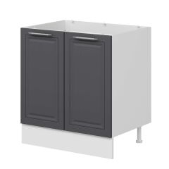 Alvinka Mutfak Modül Mbr_C Alt 2K 80Cm Evye Dolap Beyaz Antrasit