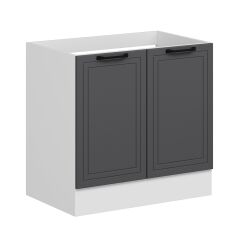 Alvinka Mutfak Modül Mbr_A Alt 2K 90Cm Evye Dolap Beyaz Antrasit