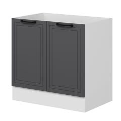 Alvinka Mutfak Modül Mbr_A Alt 2K 90Cm Evye Dolap Beyaz Antrasit