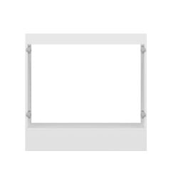 Alvinka Mutfak Modül Mbr_A Alt 2K 90Cm Evye Dolap Beyaz Antrasit