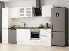 Alvinka 315X210 Cm Klasik Mebran Mutfak Dolabı Mb-E90B45S60-3 Mebran | Beyaz - Mdf