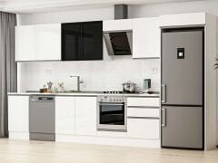 Alvinka 390X222 Cm High Gloss Mutfak Dolabı Mb-E80S50S60-3 High Gloss | Beyaz - Mdf