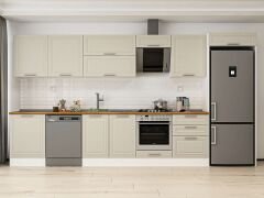 Alvinka 410X222 Cm Klasik Mebran Mutfak Dolabı Mb-E90S60S60-2 Mebran | Kumtaşı - Suntalam